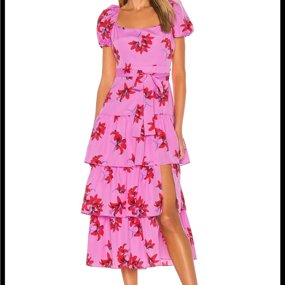 Pink Likely Dress from Revolve with Red Flowers NWT